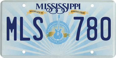 MS license plate MLS780