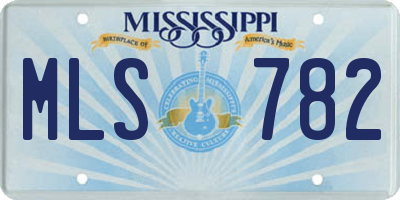 MS license plate MLS782