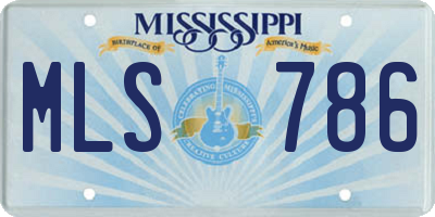 MS license plate MLS786