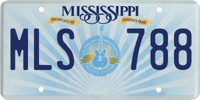 MS license plate MLS788