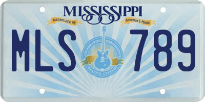MS license plate MLS789