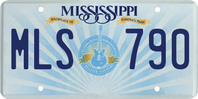 MS license plate MLS790
