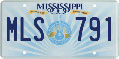 MS license plate MLS791