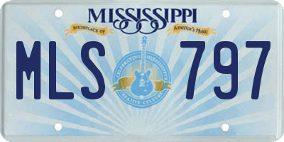 MS license plate MLS797