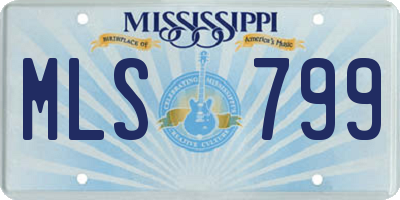 MS license plate MLS799