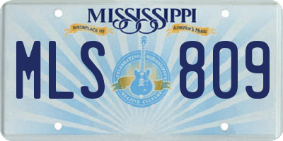 MS license plate MLS809