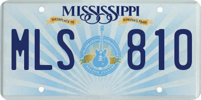 MS license plate MLS810