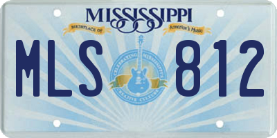 MS license plate MLS812
