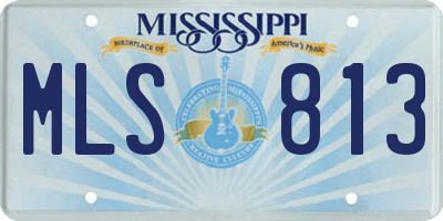 MS license plate MLS813