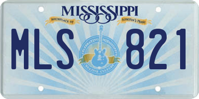 MS license plate MLS821