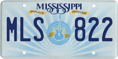 MS license plate MLS822