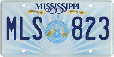MS license plate MLS823