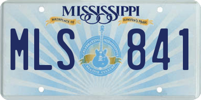 MS license plate MLS841