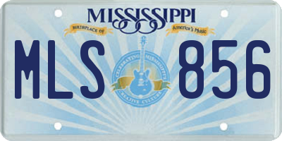 MS license plate MLS856