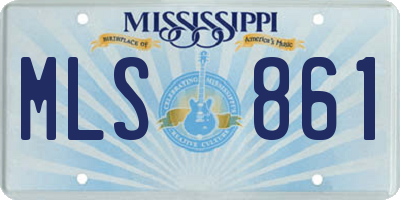 MS license plate MLS861