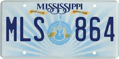 MS license plate MLS864