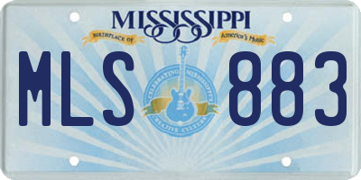 MS license plate MLS883