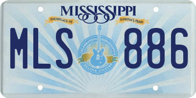 MS license plate MLS886