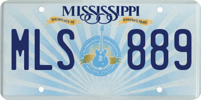 MS license plate MLS889
