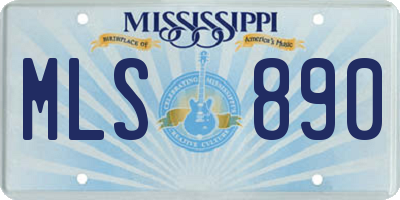 MS license plate MLS890