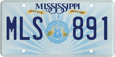 MS license plate MLS891