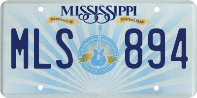 MS license plate MLS894