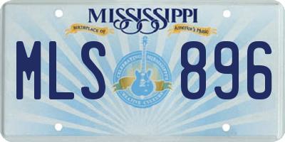 MS license plate MLS896