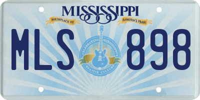 MS license plate MLS898