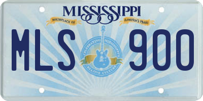MS license plate MLS900