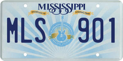 MS license plate MLS901