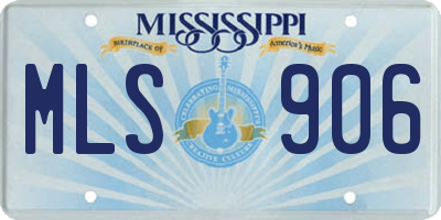 MS license plate MLS906