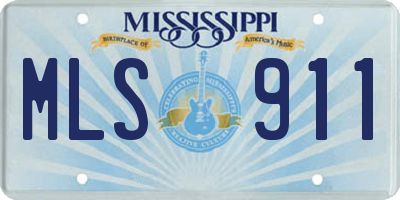 MS license plate MLS911