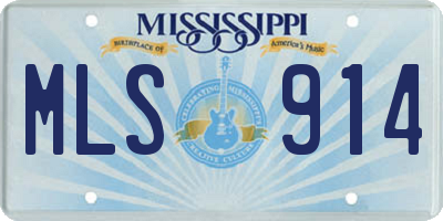 MS license plate MLS914