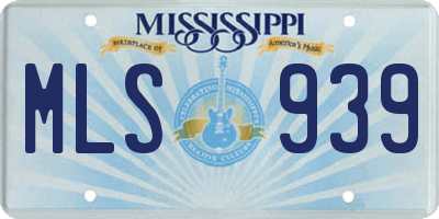 MS license plate MLS939