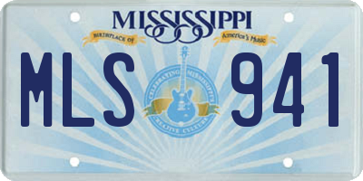 MS license plate MLS941