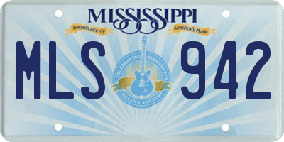 MS license plate MLS942