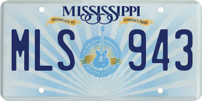 MS license plate MLS943