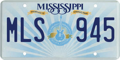 MS license plate MLS945