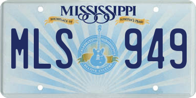 MS license plate MLS949