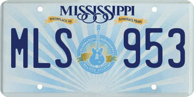 MS license plate MLS953