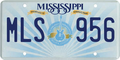 MS license plate MLS956