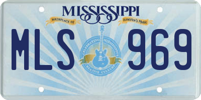 MS license plate MLS969