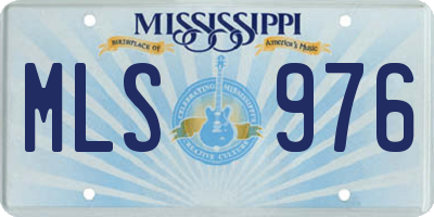 MS license plate MLS976