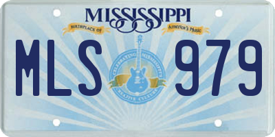 MS license plate MLS979