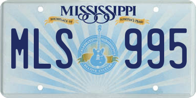 MS license plate MLS995