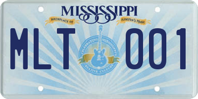 MS license plate MLT001