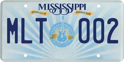 MS license plate MLT002