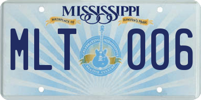 MS license plate MLT006