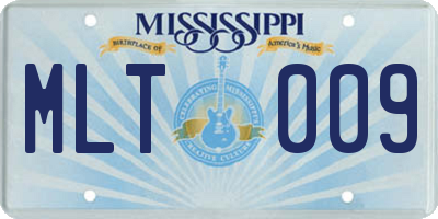 MS license plate MLT009