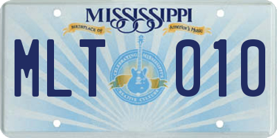 MS license plate MLT010